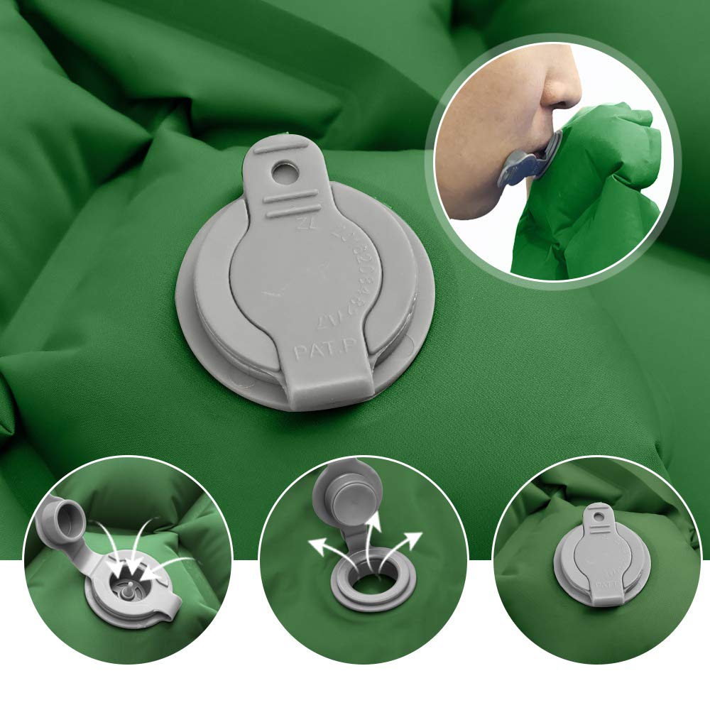 Deeplee Camping Mat, Self Inflatable Sleeping Mat with Pillow, Ultralight Camping Bed Camping Roll Mat Sleeping Pad for Outdoor Backpacking, Camping, Hiking