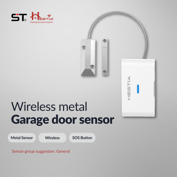Hestia Wireless Garage Alarm System with Phone App, Metal Garage Sensor, Door Alarm Sensor, Vibration Sensor, Smart Cube Hub House Security System