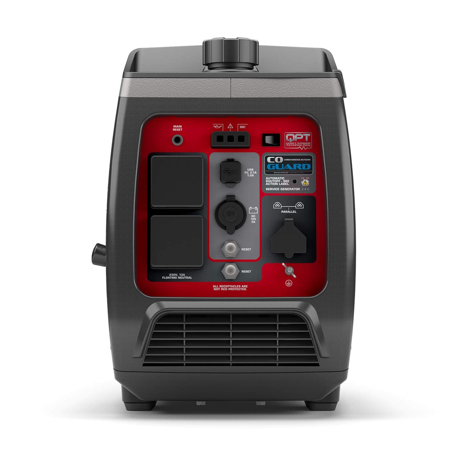 Briggs & Stratton 030801 Petrol Portable Inverter Generator PowerSmart Series P2400, 2400 Watt/1800 Watt Clean Power, Ultra Quiet and Lightweight , Grey