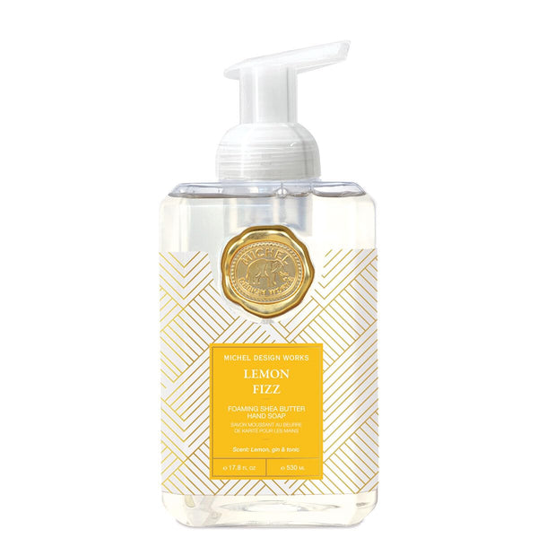 Michel Design Works Foaming Hand Soap, Lemon Fizz, Beautiful Square Container with Pump