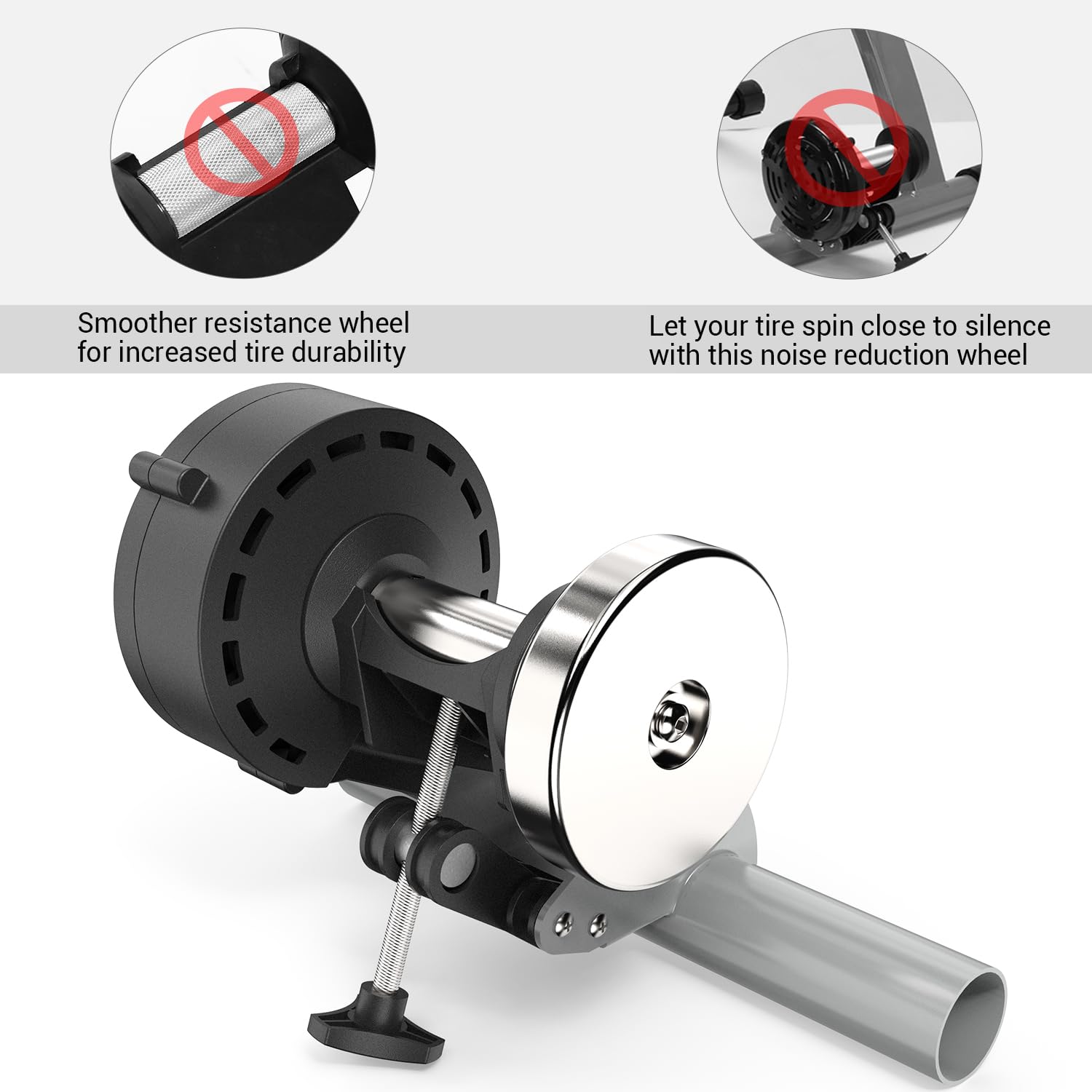 Sportneer Turbo Trainer, Bike Trainer with 6 Resistance Settings for Indoor Bike Trainer Stand Steel Bicycle Exercise Magnetic Stand with Noise