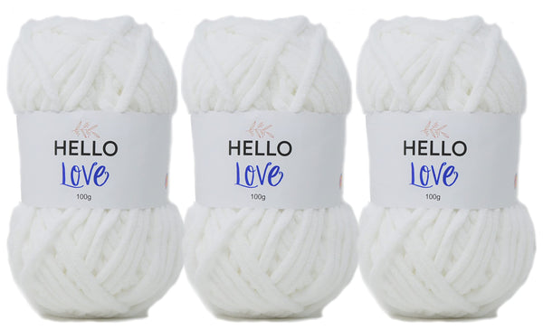 Hello Love - Baby Blanket Yarn 300g - White