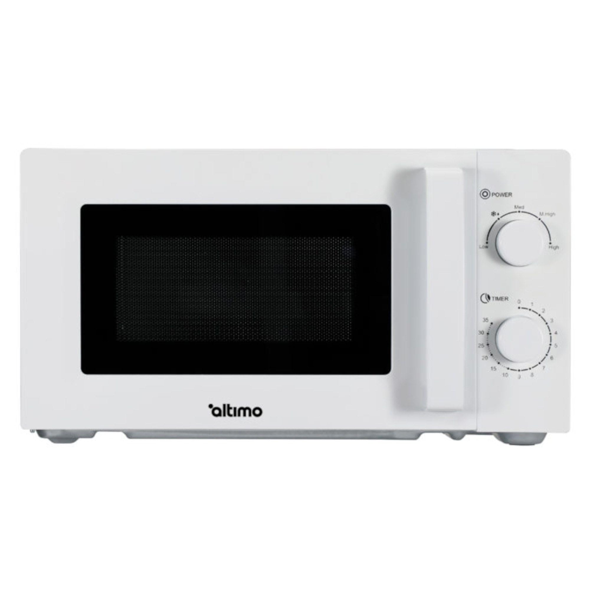 Altimo 700W 20L White Microwave Oven, 5 Cooking Power Levels, Quick Defrost Function, Manual Kitchen Timer MMW701W