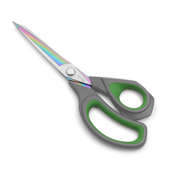 LIVINGO Fabric Scissors ? Heavy Duty Shears with Sharp Forged Blades and Non-Stick Titanium Coating, Ideal for Cutting Leather, Heavy Materials,