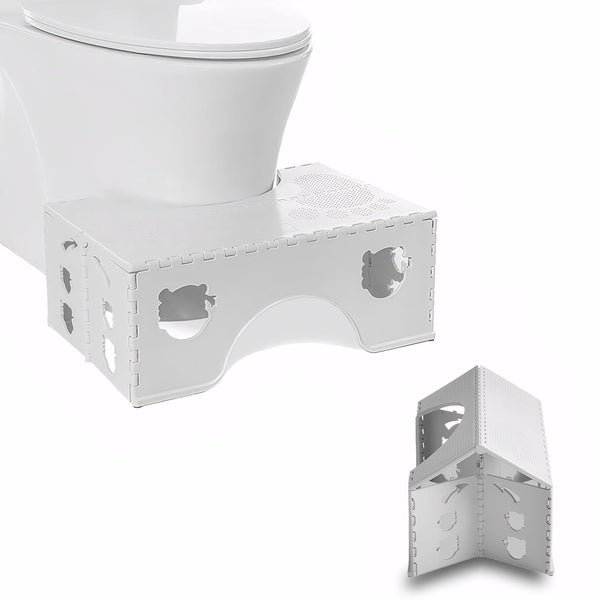 Plastic Step Stool,Portable Squatting Potty Toilet Stool,Healthy Squatting Posture Folding Step Stools for Adults and kids,Esay to Clean,Non-slip &