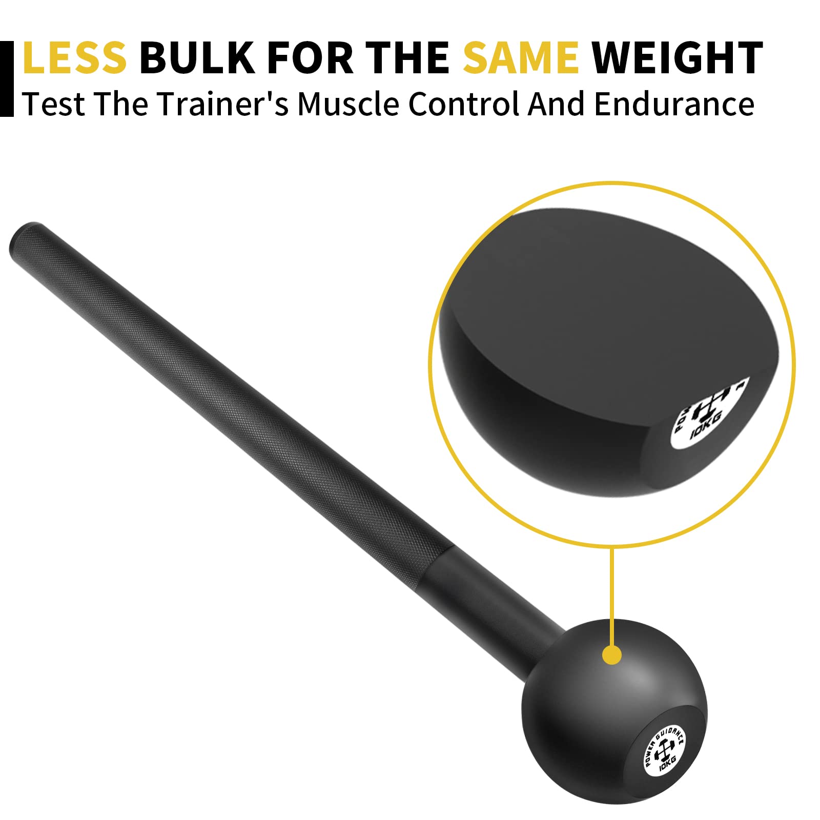 POWER GUIDANCE Steel Mace Perfectly Develop Stabilizer Muscles, Joints, and Core Strength (7.5kg)