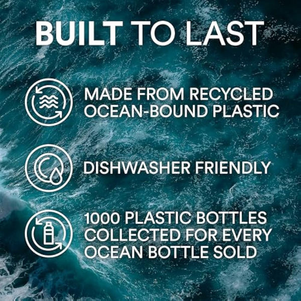 Ocean Bottle - Recycled Stainless Steel Bottle - Eco-Friendly & Reusable (Original 500ml, Sun Orange)