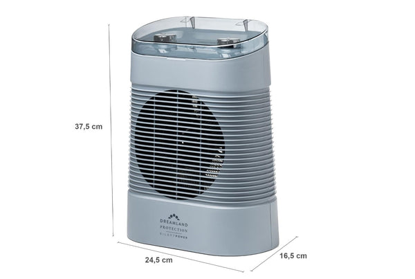 Dreamland Silent Power Pure Portable Fan Heater - Low Energy for Home Use, Quick Heat Up with 4 Heating Modes, Silent Space Heater, Energy Efficient Ionizer and Air-Purifying Heating Technology
