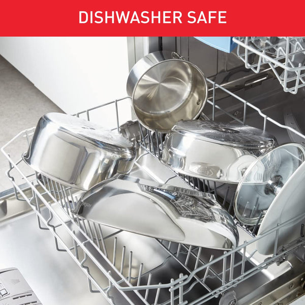 Tefal Comfort Max 5 Peice Stainless Steel Set – Durable Cookware for Healthy Cooking, Induction Compatible, Ergonomic Stay-Cool Handle, Dishwasher and Oven Safe