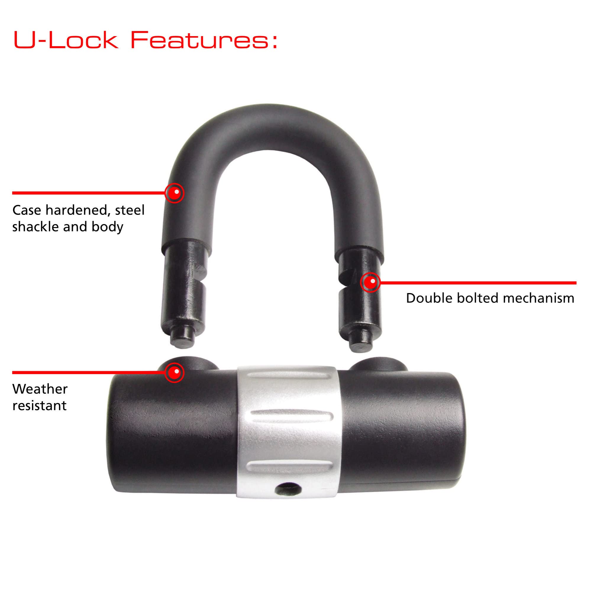 Burg Wachter 1M Sold Secure Lock and Ground Anchor Kit Bike Lock, Black