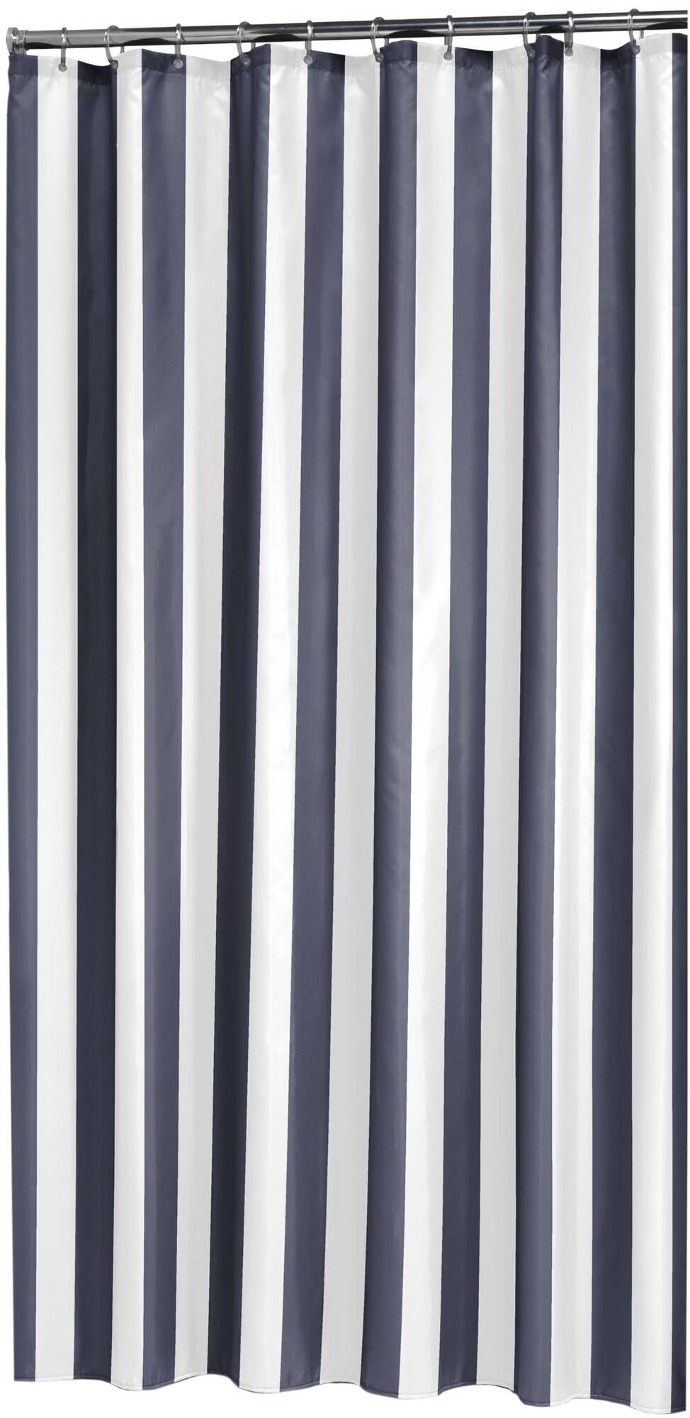 Sealskin Linje Shower Curtain, Polyester, Blue, 180 x 200 cm