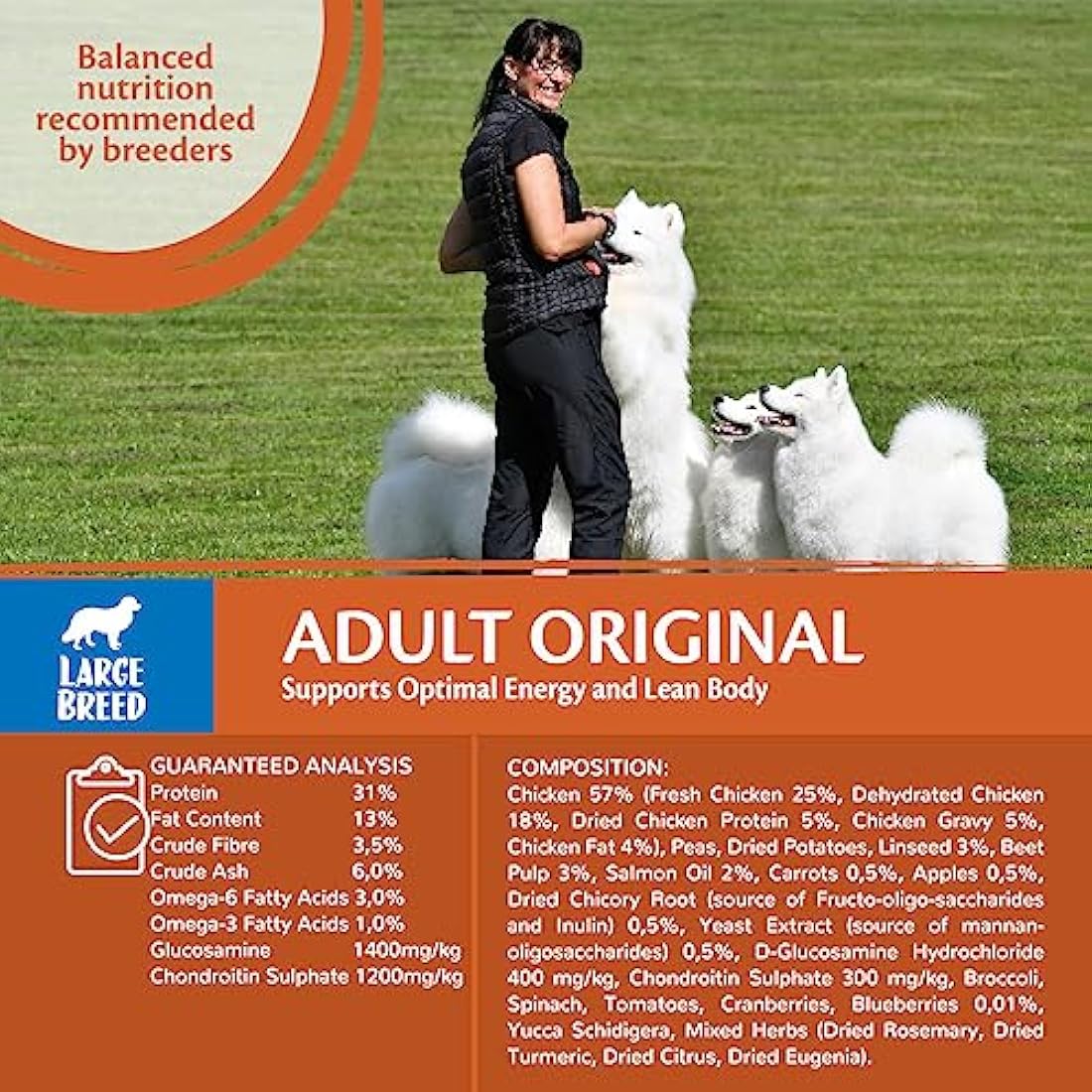 Wellness CORE Large Breed Adult Original, 10kg, Chicken, Dry Dog Food for Large Breeds, Grain-Free, High Meat Content, Protein-Rich, Supports Healthy Hips & Joints