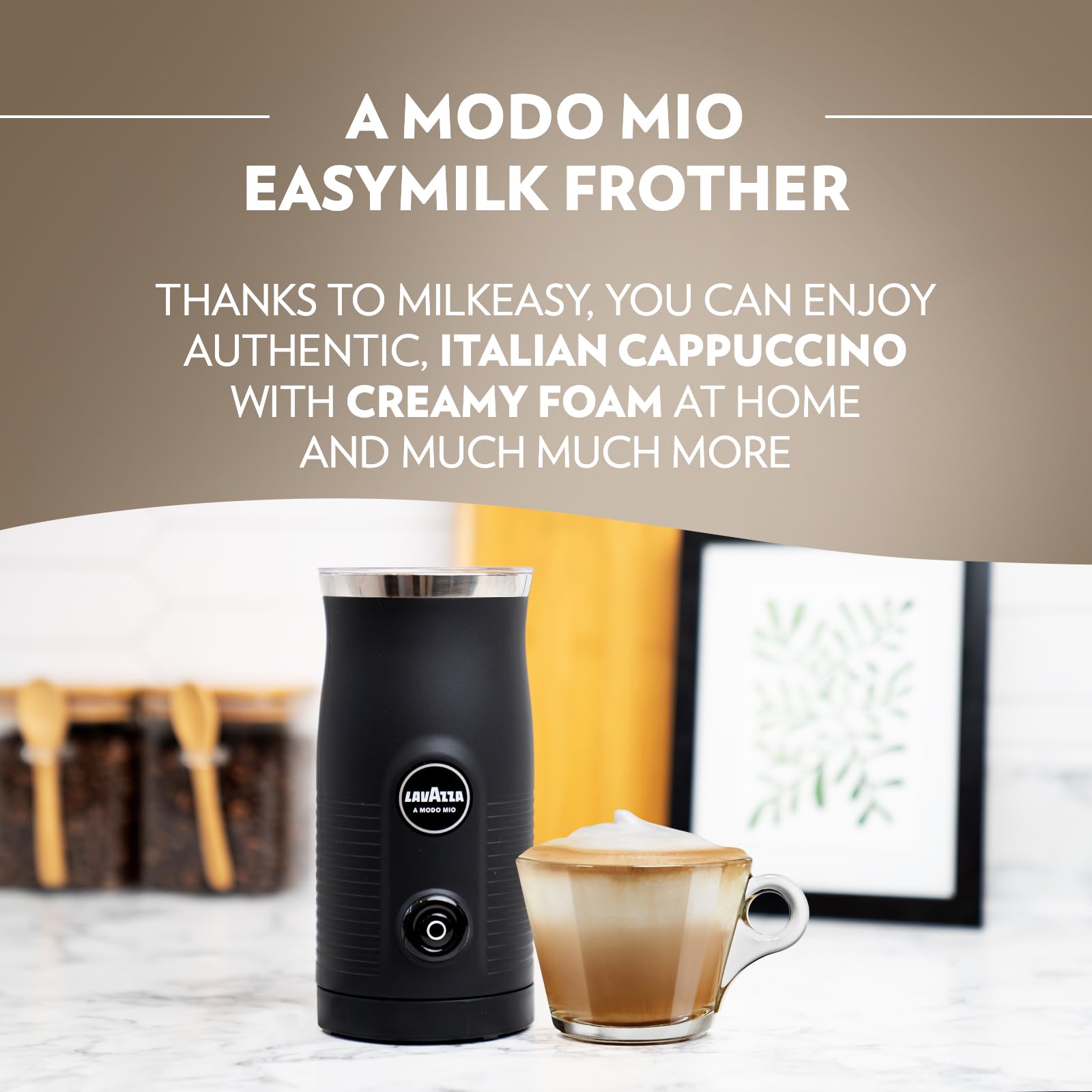 Lavazza A Modo Mio Milk Easy Frother, For Milk-based Recipe, Black