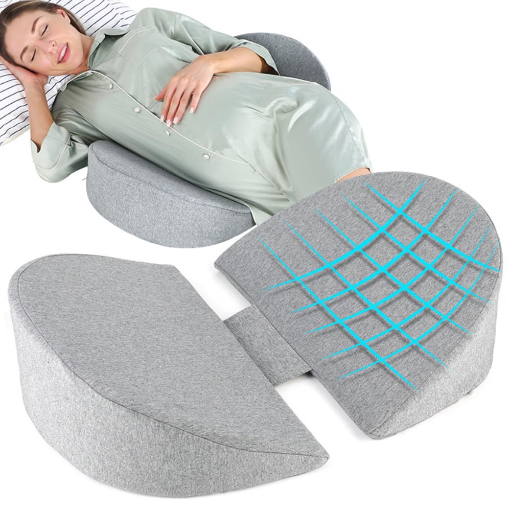WEIKA Pregnancy Wedge Pillow for Sleeping, Memory Foam Maternity pillow for pregnant women, Pregnancy Body Pillow with Removable, Washable Cover,