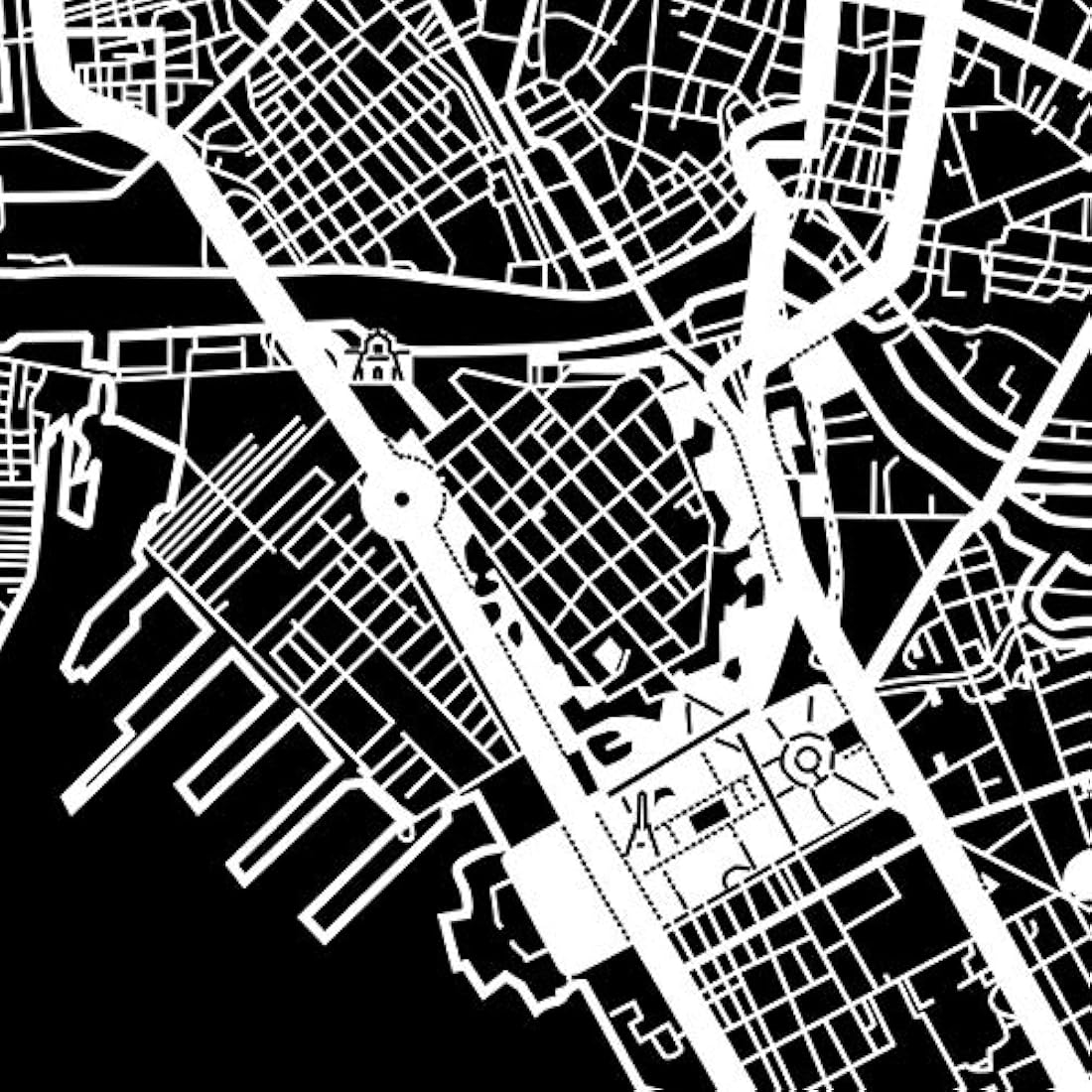 Manila Paper Cut Map by O3 Design Studio White 30x30 cm Paper Art