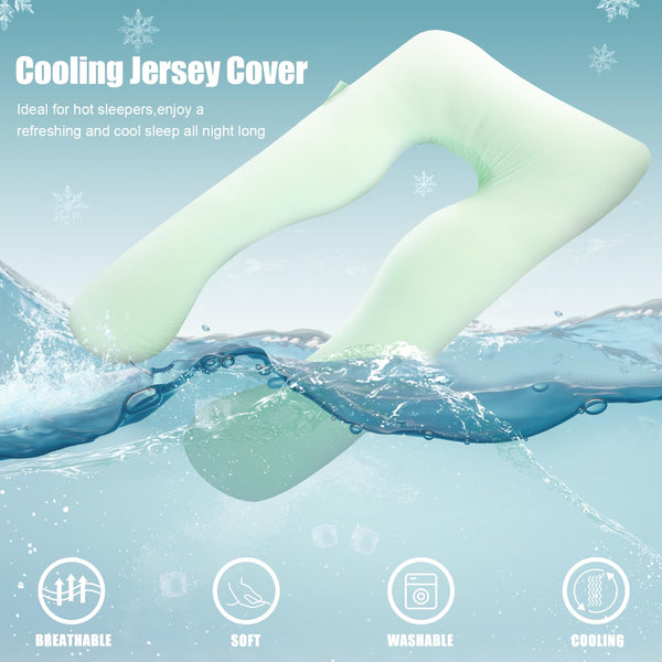 Chilling Home Pregnancy Pillows for Sleeping,U Shaped Maternity Pillow Pillow,55 inch Full Body Pillow Long Pillows for Sleeping, Maternity&Body Pillows for adults with Cover Velvet,Light Black