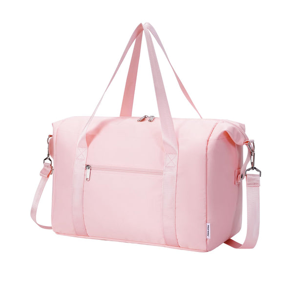 Narwey for Ryanair Cabin Bag 40x20x25 Underseat Ryan Air Bag Foladble Travel Duffel Hospital Carry on Hand Luggage Holdall Weekend Overnight Bag for Women and Men 20L (Beige with Green Straps)