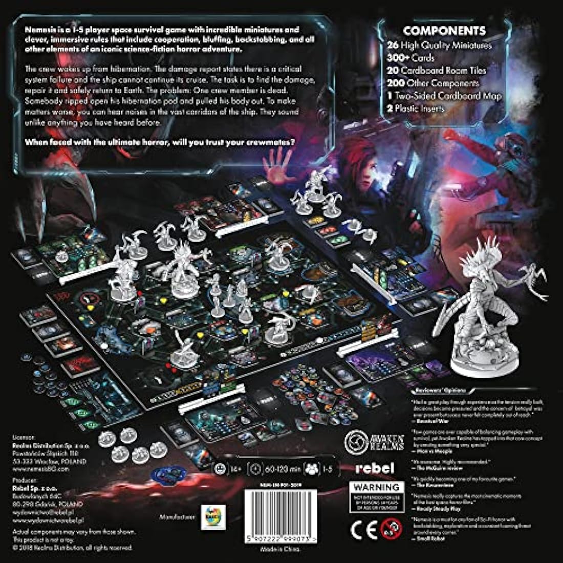 Awaken Realms | Nemesis | Survival Board Game | Ages 14+ | 1-5 Players | 90-180 Minute Playing Time