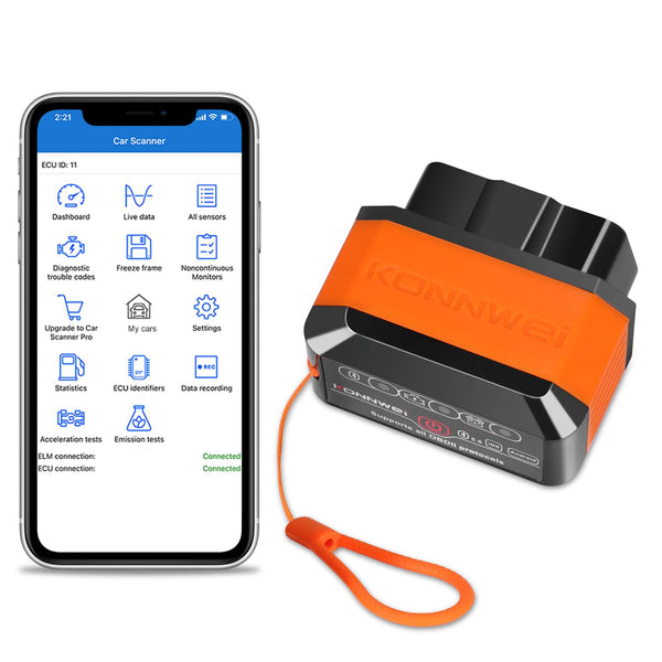 jianyana OBD2 Code Reader, OBD2 Scanner Bluetooth Universal Car Engine Fault Code Reader Car Diagnostic Scanner Diagnostic Scan Tool with BMW Ford VW Audi All OBDII Vehicles