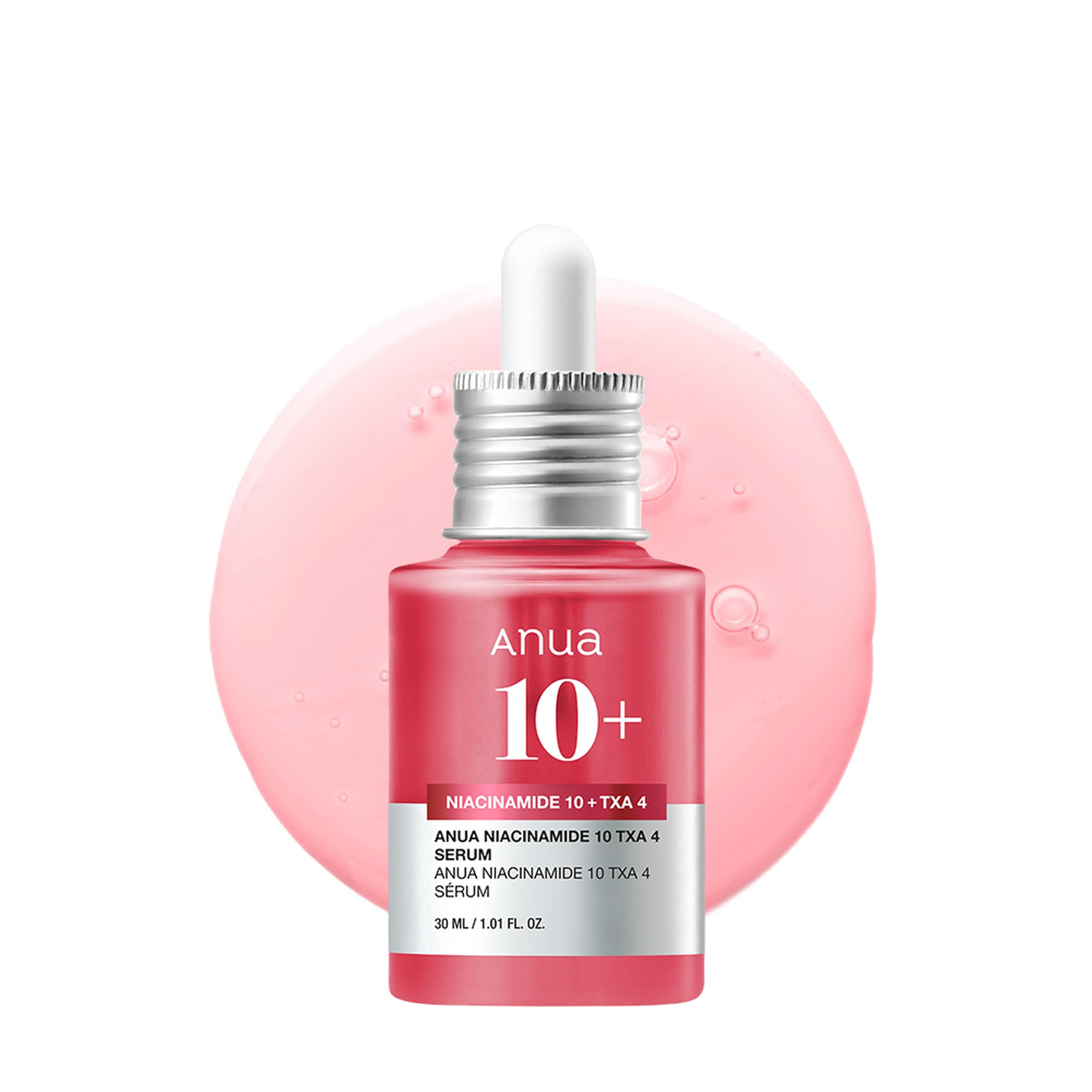 ANUA 10% Niacinamide+ 4% TXA Serum, Ceramide, Hyaluronic Acid, Tranexamic Acid, Vitamin B12 Natural color, Korean Glass Skin, Fragrance-Free, Dark