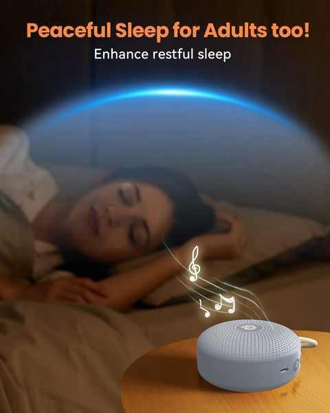 Dreamegg White Noise Machine, Portable Sound Machine Baby Features Powerful Battery, D11Max Sleep Aid Sound Machine for Baby Adults 21 Soothing Sounds for Sleeping Nursery Travel Gift USB Rechargeable