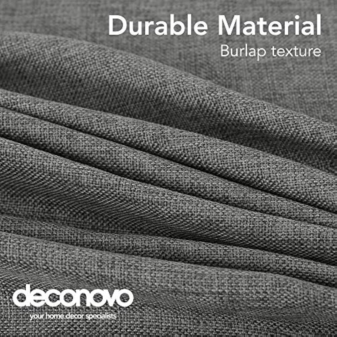 Deconovo Square Wipeable Faux Linen Table Cloth Water Resistant Tablecloth for Dinning 51x51in(130x130cm) Grey