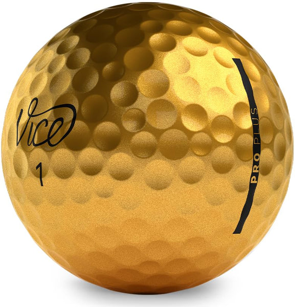 Vice Golf Limited Edition Pro Plus Golf Balls (Gold)