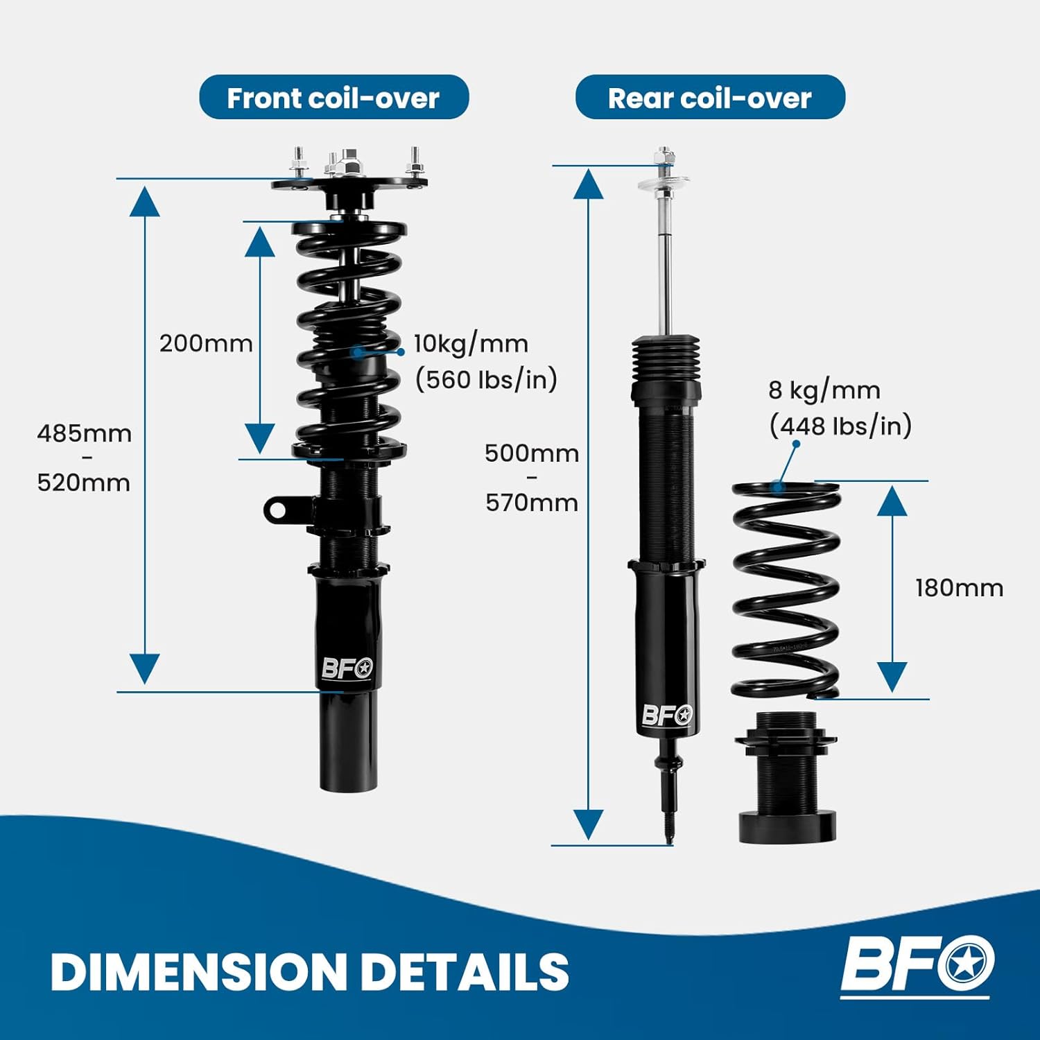 maXpeedingrods Coilovers Suspension for BMW 3 series E90 E91 Saloon Estate 2004-2011 316 318