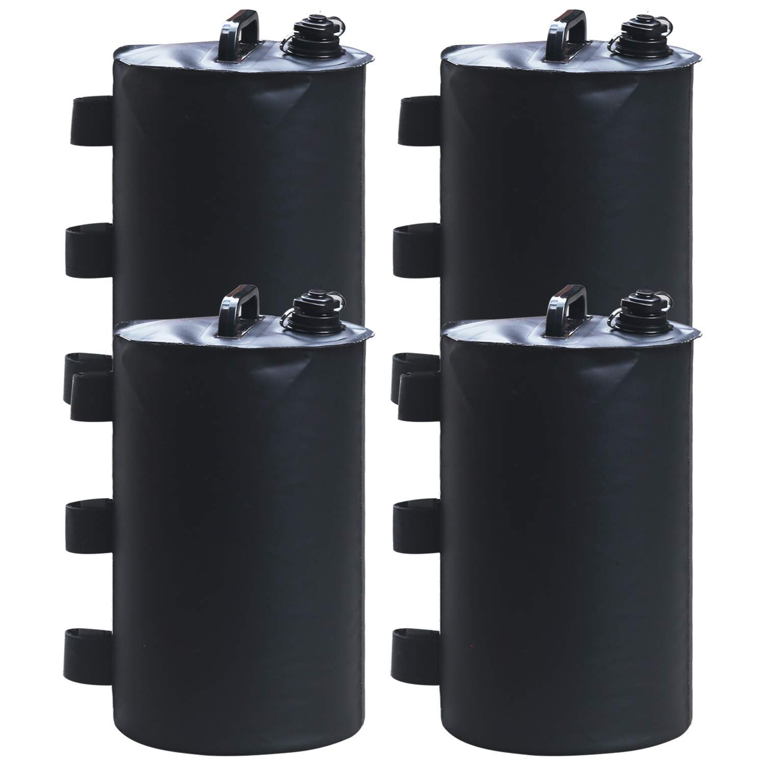 ABCCANOPY Gazebo Water Weights Bag, Portable Leg Weights Water Fillable Weights for Pop up Gazebo Canopy,4 Pcs-Pack (Black)