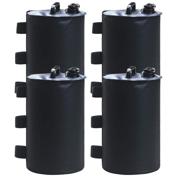ABCCANOPY Gazebo Water Weights Bag, Portable Leg Weights Water Fillable Weights for Pop up Gazebo Canopy,4 Pcs-Pack (Black)