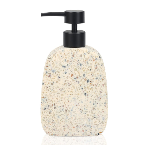 Asashizen Classic Terrazzo Retro Resin Soap Dispenser Bathroom, Easy to Fill and Clean, for Kitchen Sink, Refillable Shampoo and Conditioner Bottles