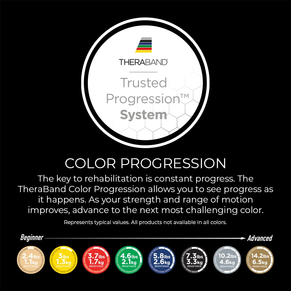 Theraband High Resistance Bands, Set of 2 Elastic Super Bands for Improving Flexibility, Injury Rehab, & Full Body Workouts, Heavy Duty Stretch Bands