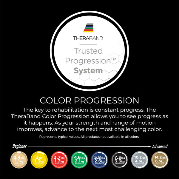 Theraband High Resistance Bands, Set of 2 Elastic Super Bands for Improving Flexibility, Injury Rehab, & Full Body Workouts, Heavy Duty Stretch Bands