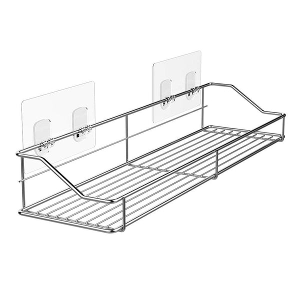 OriwarE Adhesive Shower Shelf Organiser Caddy Bathroom Storage SUS304 Stainless Steel - No Drilling