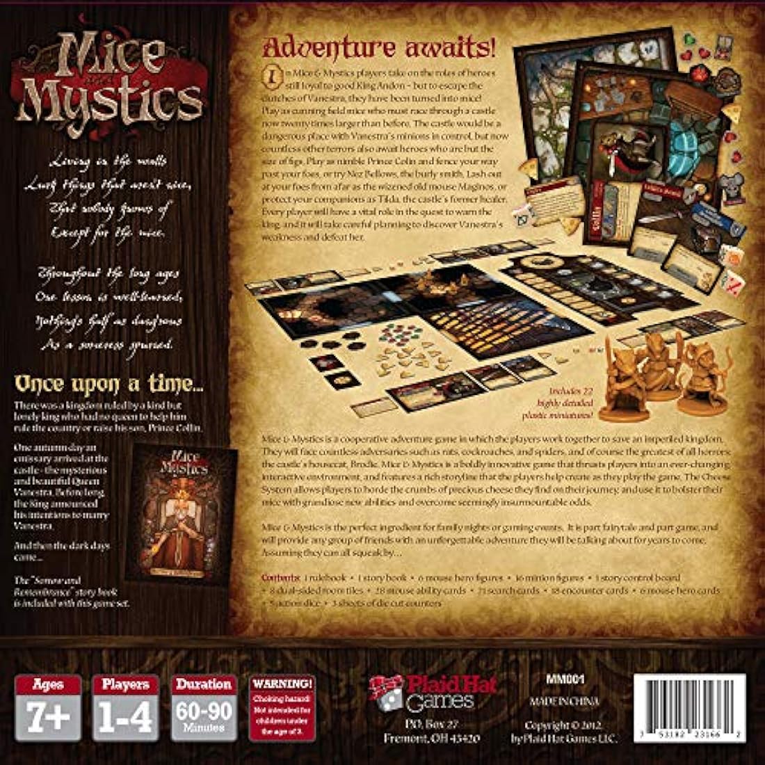 Plaid Hat Games Mice and Mystics Board Game, Red