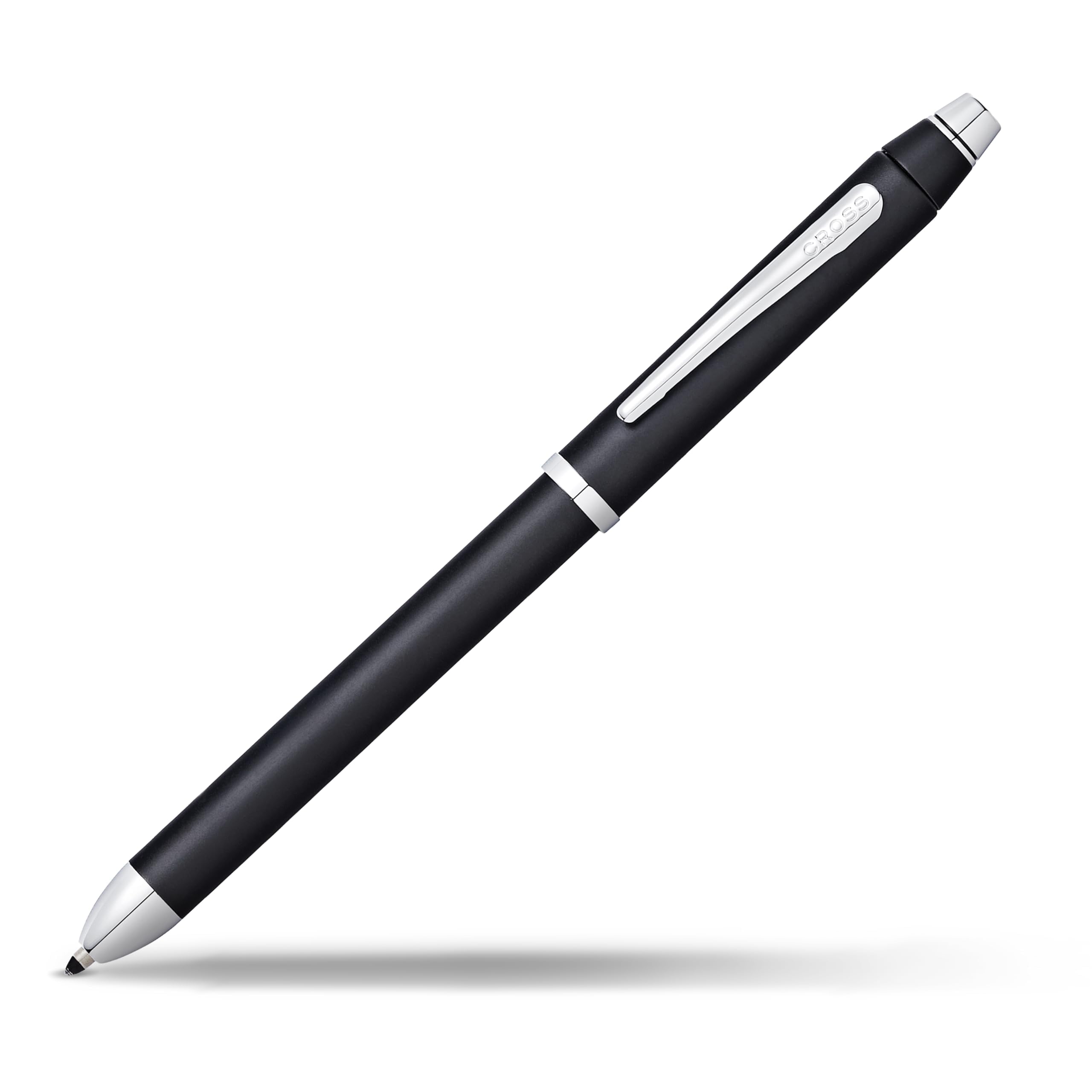 CROSS Tech3+ Satin Black Multi-Function Ballpoint Pen with Stylus incl. Premium Gift Box – Refillable Ballpen & Pencil