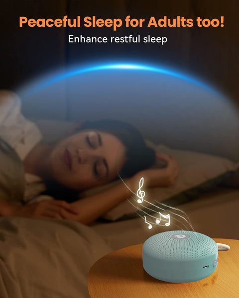 Dreamegg White Noise Machine, Portable Sound Machine Baby Features Powerful Battery, D11Max Sleep Aid Sound Machine for Baby Adults 21 Soothing Sounds for Sleeping Nursery Travel Gift USB Rechargeable