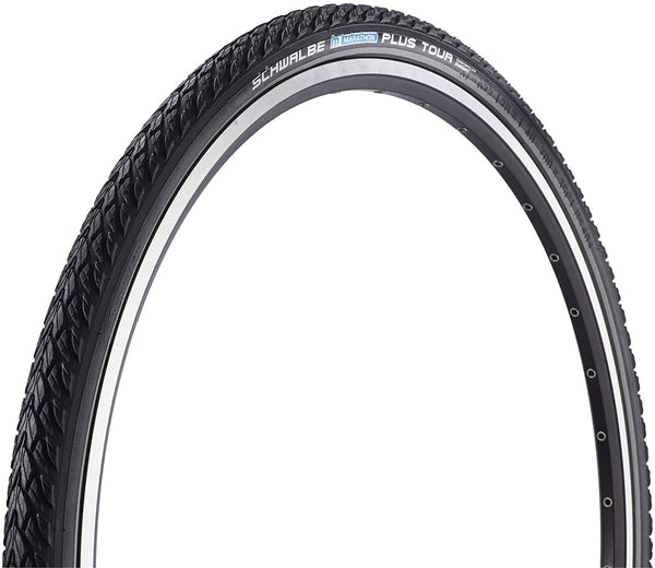 Schwalbe Marathon Plus Tour 26X1.75 Wired Tyre with Smartguard Reflective S/Wall 980g (47-559) - Black