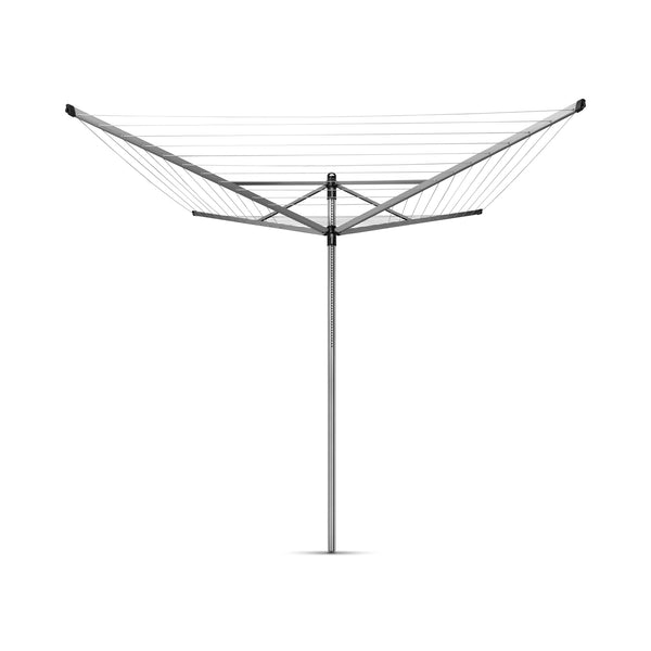 Brabantia - Lift-O-Matic - 60 Metres of Clothes Line - Adjustable in Height - UV-Resistant & Non-Slip Lining - Umbrella System - with Ground Spike 45