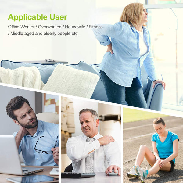 AUVON Dual Channel TENS Machine for Pain Relief, TENS Unit Muscle Stimulator with 20 Modes, 2" and 2"x4" TENS Pads Replacement