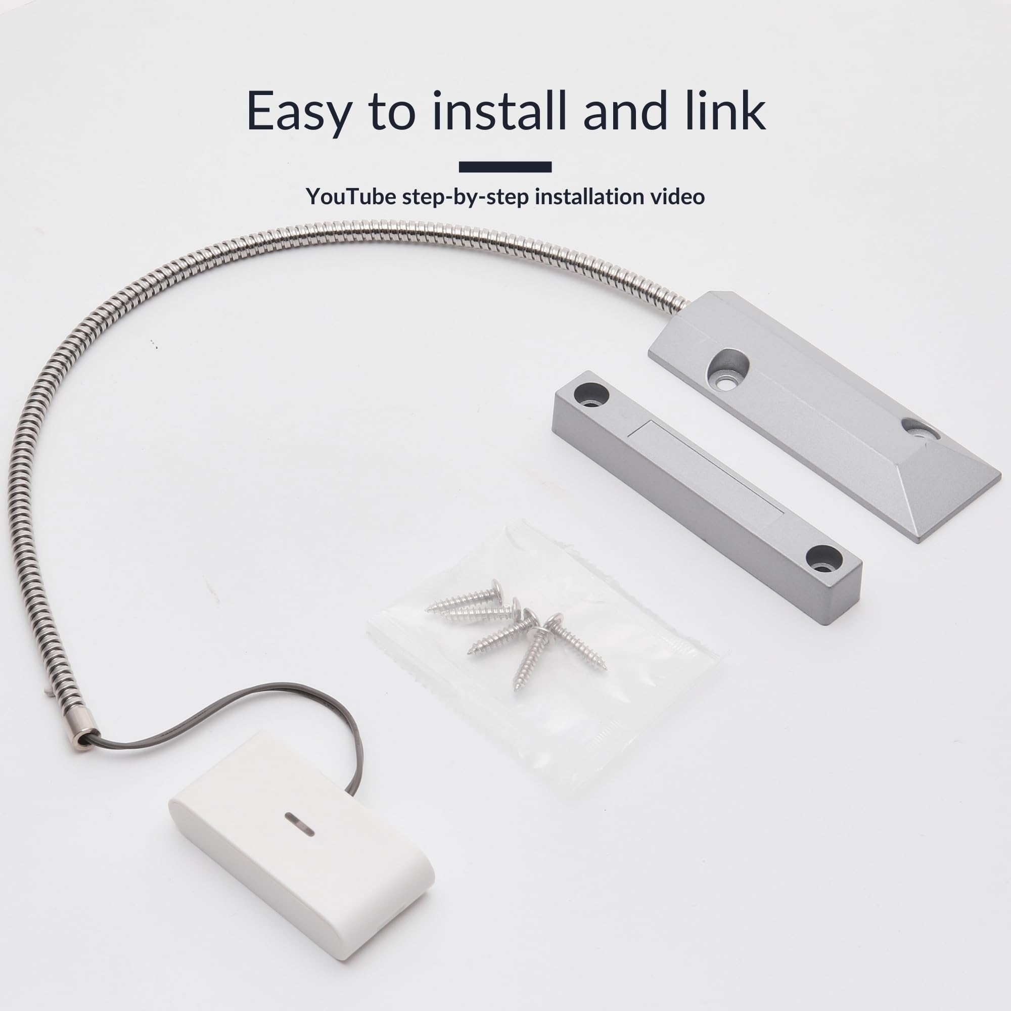 Hestia Wireless Garage Alarm System with Phone App, Metal Garage Sensor, Door Alarm Sensor, Vibration Sensor, Smart Cube Hub House Security System