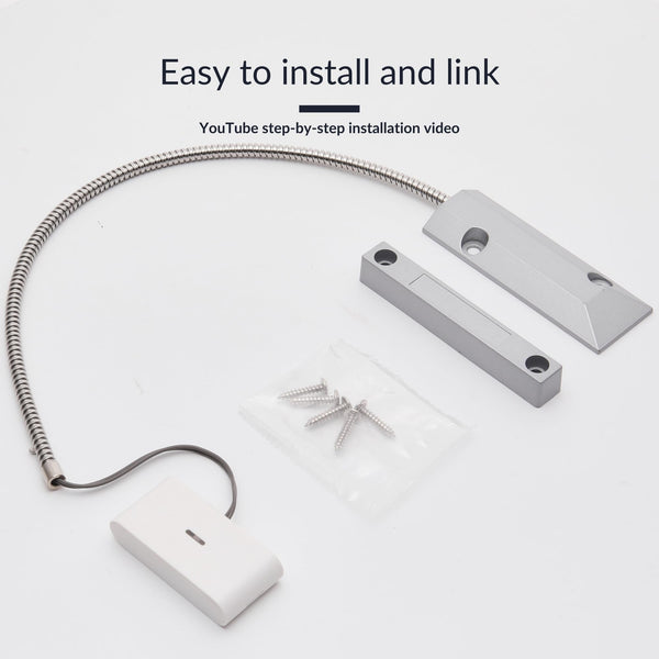 Hestia Wireless Garage Alarm System with Phone App, Metal Garage Sensor, Door Alarm Sensor, Vibration Sensor, Smart Cube Hub House Security System