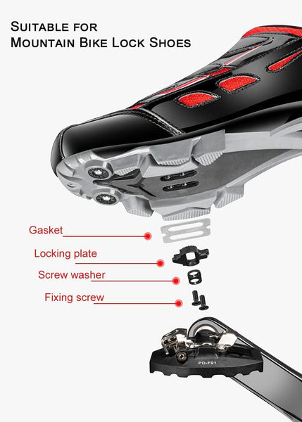 MTB Pedals Dual Platform with Cleats - Compatible with Shimano SPD Cleats, 3 Sealed Bearing Lightweight Nylon Fiber Bicycle Pedal for Gravel, BMX,
