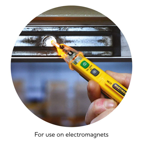 Martindale NC3 Non-Contact Voltage and Magnetic Field Tester Pen, Audible & Visual Indication, LED Torch, 200–1000V AC