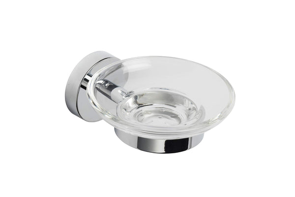 Croydex Pendle Flexi-Fix Soap Dish & Holder, Chrome, Metal, 54 x 108 x 128mm, QM411941