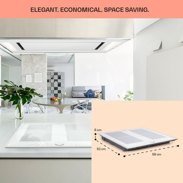 Klarstein Induction Hob, 7000W Electric Hobs Induction Cooker, 4 Ring Electric Pan Hob, Built-In Table Top Cookers w/ 4 Hobs, Touch Control, Inductions Heater Cooktops, Hot Plates for Cooking