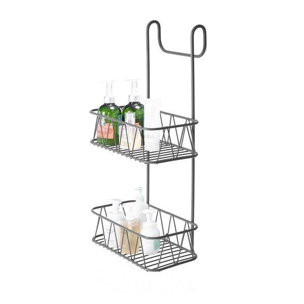 Blue Canyon 2 Tier Hanging Shower Caddy, No Drill Stainless Steel Bathroom Shelf, Non-Rusting Storage Shelves, Shower Accessory for Bathroom