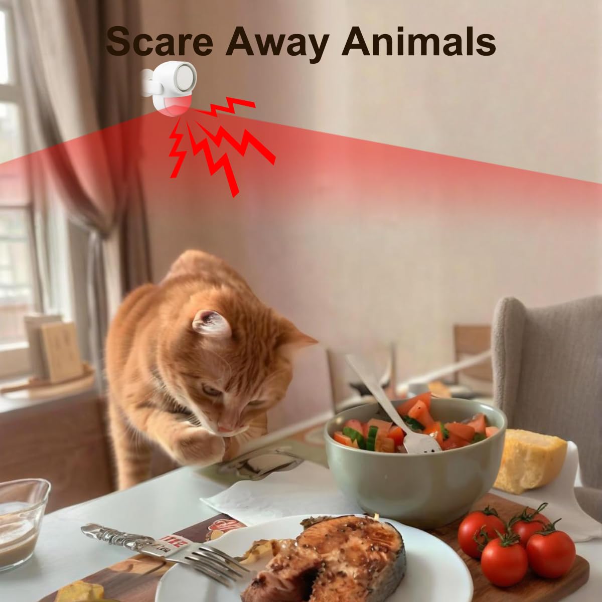 Shed Alarm, Shed Security Alarm for Home / Ranch / Van / Carport / Shop Infrared Detection Technology with 328ft Remote SOS Button Battery Powered 125db Extra Loud - Black