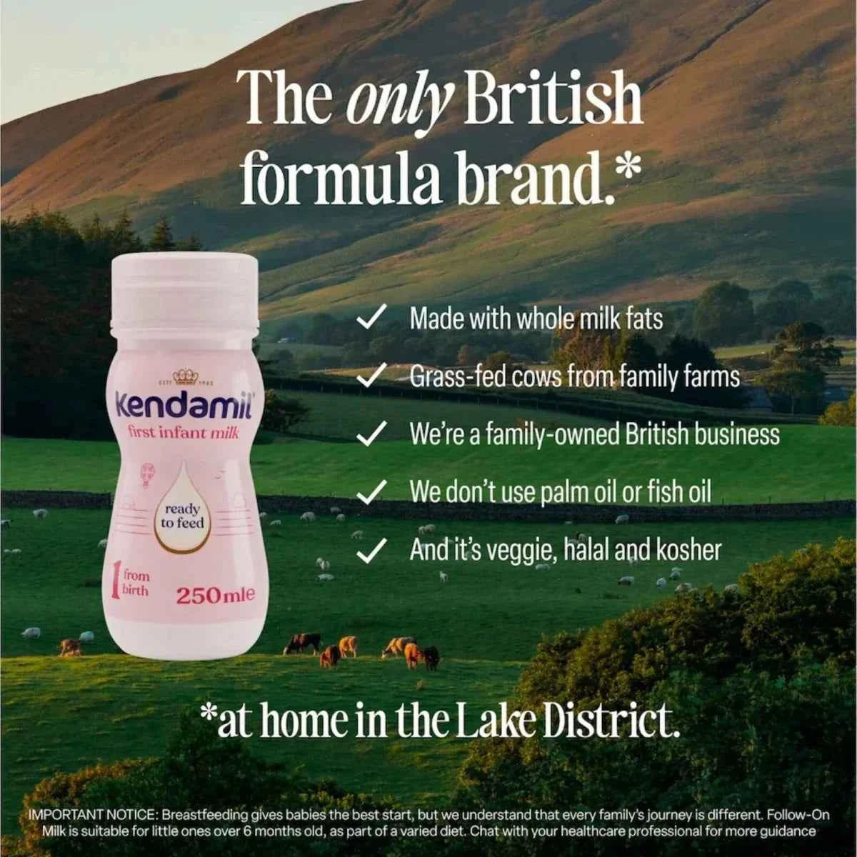 Kendamil Ready To Feed Stage 1 First Infant Milk from Birth 1500ml (6x250ml)