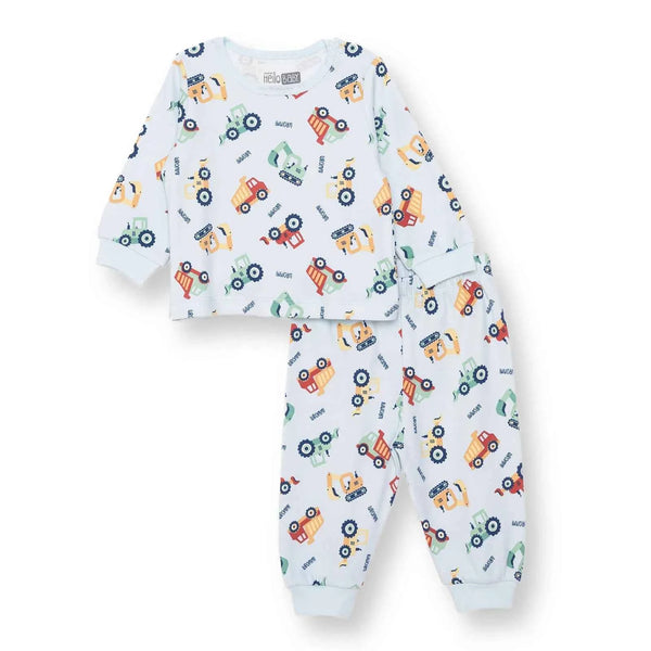 HelloBaby Baby Boy Long Sleeve Pyjamas Set - Blue